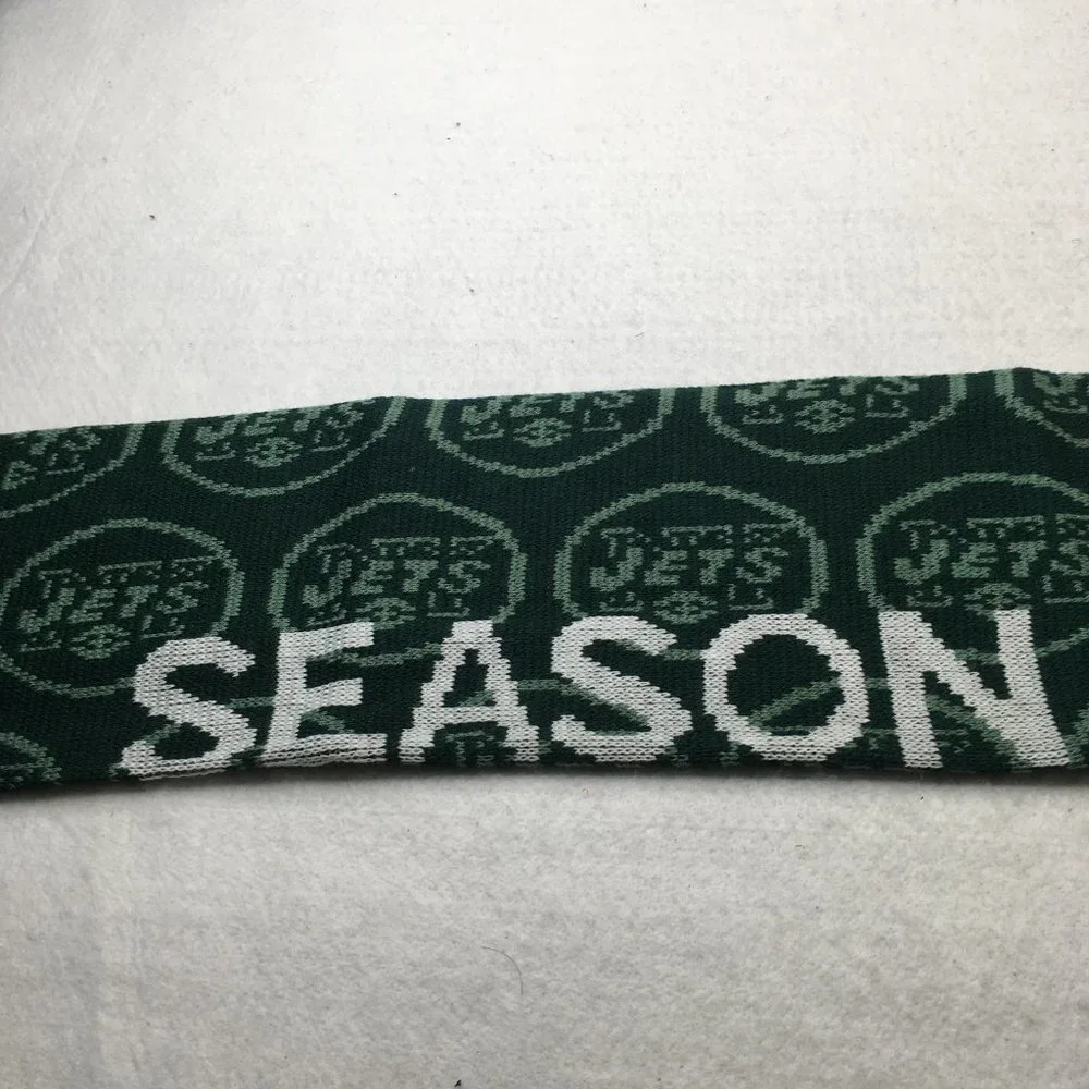 New York Jets Season Ticket Holder Mens Scarf Green White 6X50 Wrap Warmer #2798